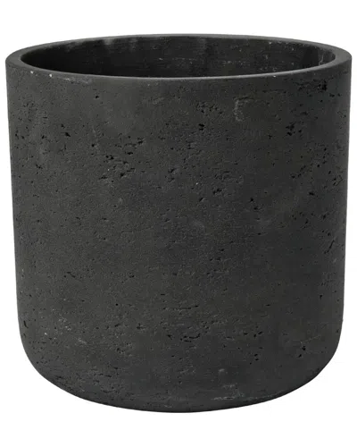 Creative Displays Black Textured Round Fiberstone Pot