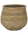 Creative Displays Bohemian Round Bamboo Planter In Brown