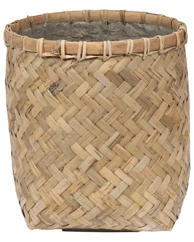 Creative Displays Bohemian Square Bamboo Planter In Brown