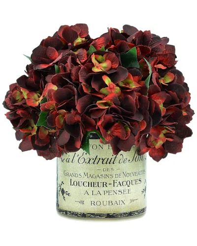 Creative Displays Burgundy & Green Hydrangea Floral Arrangement