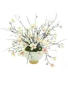 Creative Displays Butterfly Magnolia In Ceramic Pot In White