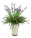 Creative Displays Cedar & Lavender Arrangement In Gray Ceramic Vase In Purple