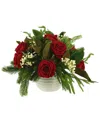 Creative Displays Christmas Holiday Floral With Roses In Red