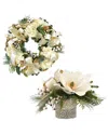 Creative Displays Cream & Gold Christmas Bundle In White