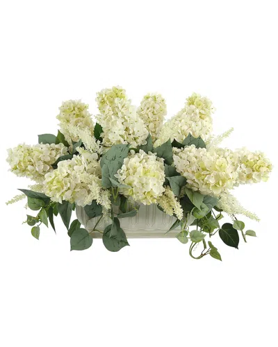Creative Displays Cream Cone Hydrangea And Astilbe Floral Display In White