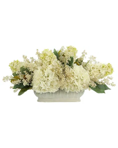 Creative Displays Cream Hydrangea And Seeded Eucalyptus Arrangement In Multi