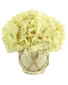 Creative Displays Cream Hydrangea Arrangement In Ceramic Pot With Rope In Cream