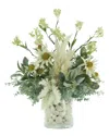 Creative Displays Daises & Pampas Floral Arrangement In White
