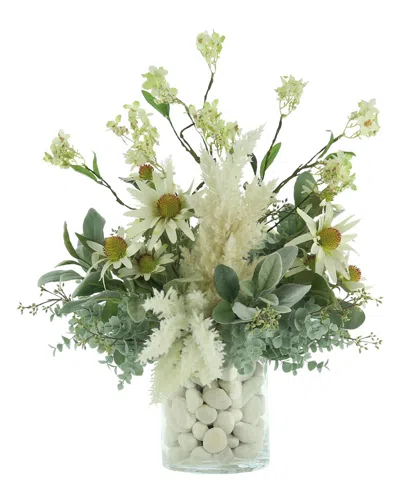 Creative Displays Daises & Pampas Floral Arrangement In White