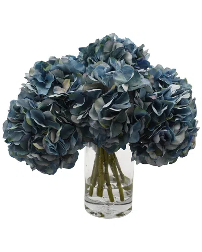 Creative Displays Dark Blue Hydrangea Floral Arrangement In Multi