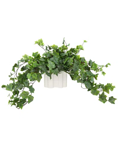Creative Displays Decorative Ivy Arrangement In Ceramic Pot In White