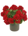 Creative Displays Uv Protected Outdoor Red Geranium Floral Arrangement In Red
