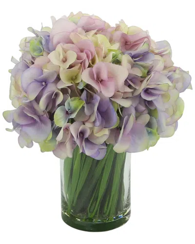 Creative Displays Dnu Inactive  Lavender & Green Hydrangea Floral Arrangement In Multicolor