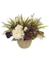 Creative Displays Fall Arrangement With Hydrangeas, Sedum & Wheat