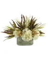 Creative Displays Fall Arrangement With Hydrangea And Pampas In A Ceramic  Planter