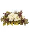 Creative Displays Fall Candleholder Centerpiece With Cream Hydrangea