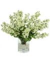 Creative Displays Farmhouse White Lilac Floral Arrangement In White