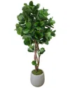Creative Displays Fiddle Leaf Tree In Fiberstone Pot In Gray
