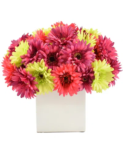 Creative Displays Fuchsia And Green Gerber Daisy Floral Arrangement
