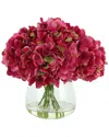 Creative Displays Fuchsia Hydrangea Bunch Floral Arrangement In Pink