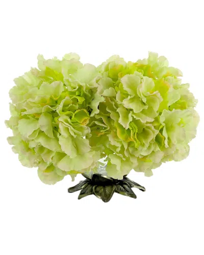 Creative Displays Green Hydrangea Arrangement In Decorative Glass Vase