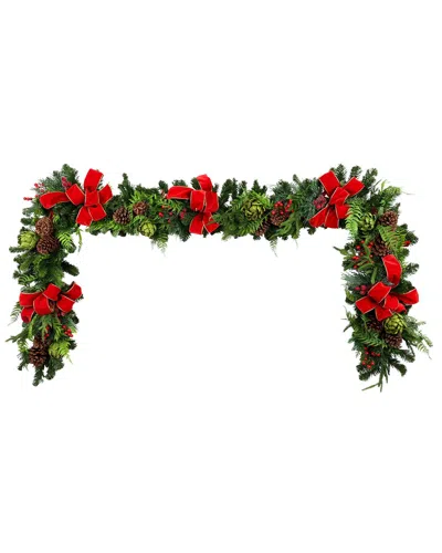 Creative Displays Handcrafted 9ft Holiday Garland With Artichokes In Green