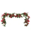 Creative Displays Handcrafted 9ft Holiday Garland With Hydrangeas In Multi