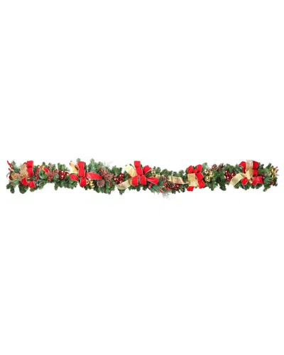 Creative Displays Handcrafted 9ft Holiday Garland With Ornaments In Multi