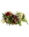 Creative Displays Handcrafted Holiday Candleholder With Hydrangeas In Multi