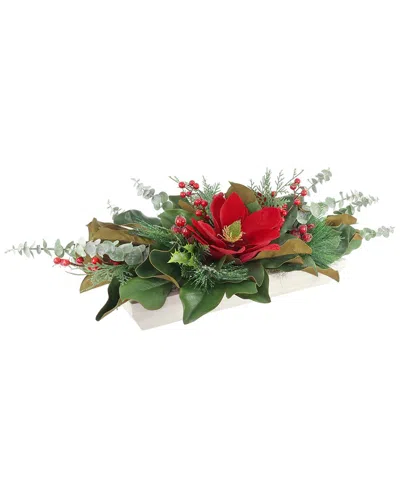 Creative Displays Handcrafted Holiday Centerpiece With Magnolias In Multi