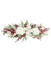 Creative Displays Handcrafted Holiday Swag With Hydrangeas In Multi