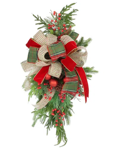 Creative Displays Handcrafted Holiday Swag With Ornaments In Multi