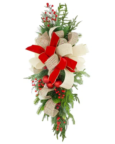 Creative Displays Handcrafted Holiday Swag With Ornaments In Multi