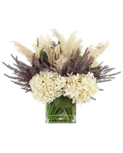 Creative Displays Handmade 25'' Fall Wreath Arranged With Magnolia Leaves, Hydrangea & Pinecones In Green