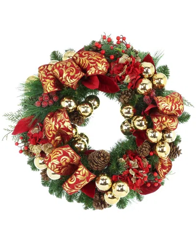 Creative Displays Handmade 26in Holiday Wreath With Hydrangeas In Multi