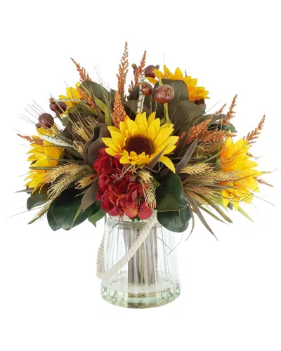 Creative Displays Handmade Fall Arrangement In Fiberstone Pot In Green