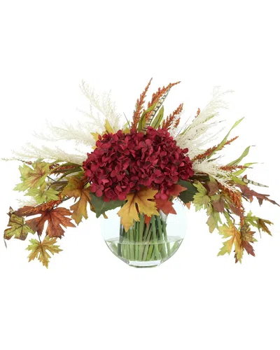 Creative Displays Handmade Fall Arrangement With Hydrangeas & Thistle In Multi