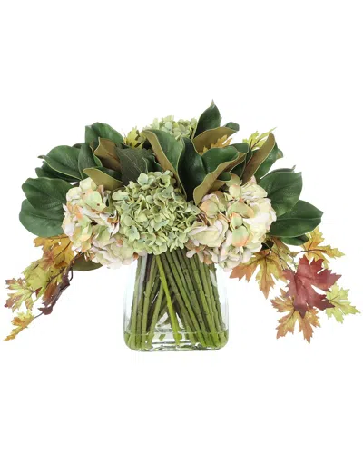 Creative Displays Handmade Fall Centerpiece With Hydrangea In Green