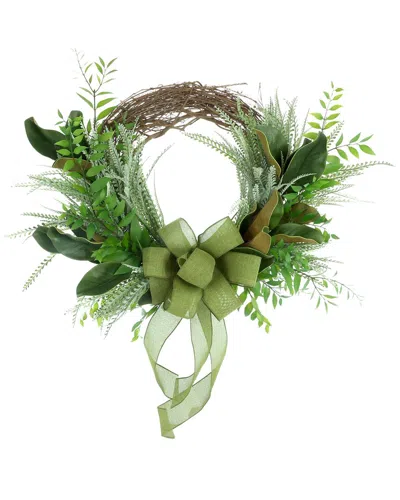 Creative Displays Handmade Fall Centerpiece With Hydrangeas & Fig Leaves In Green