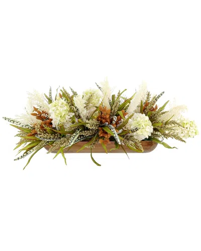 Creative Displays Handmade Fall Hydrangea & Heather Arrangement In Ceramic Pot In Multi