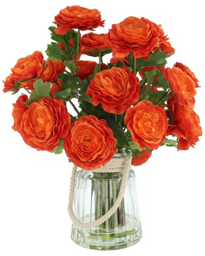 Creative Displays Handmade Fall Hydrangea & Heather Arrangement In Decorative Vase In Transparent