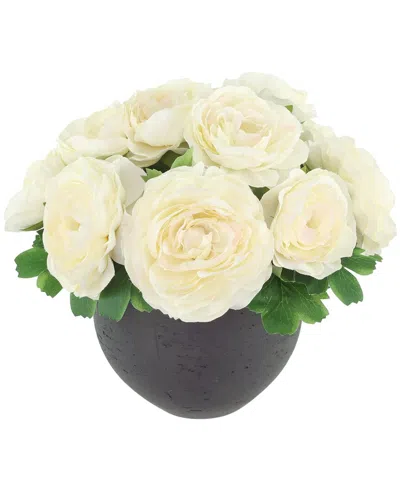 Creative Displays Handmade Fall Hydrangea & Wheat Arrangement In Glass Vase In Neutral