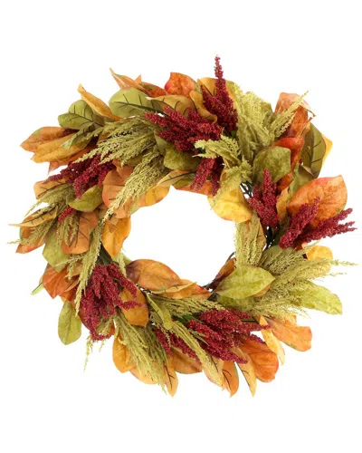 Creative Displays Handmade Fall Wreath With Hydrangeas & Antique Roses In Multi