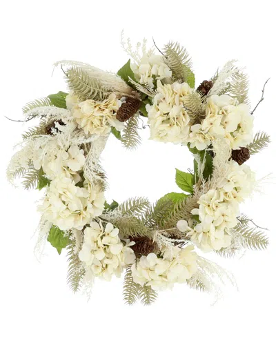 Creative Displays Handmade Fall Wreath With Pampas & Pinecones In Green
