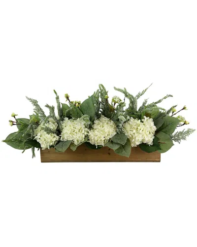 Creative Displays Handmade Farmhouse Holiday Centerpiece In Wood Planter In Green