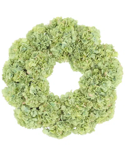 Creative Displays Handmade Faux 24in Hydrangea Wreath In Green