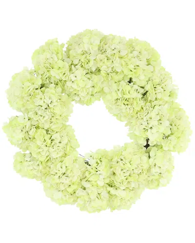 Creative Displays Handmade Faux 24in Hydrangea Wreath In White