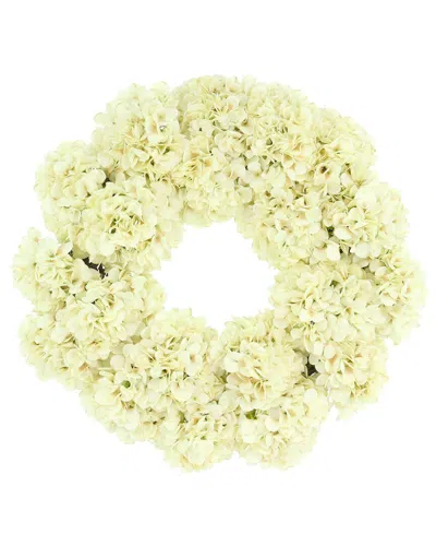 Creative Displays Handmade Faux 24in Hydrangea Wreath In Yellow