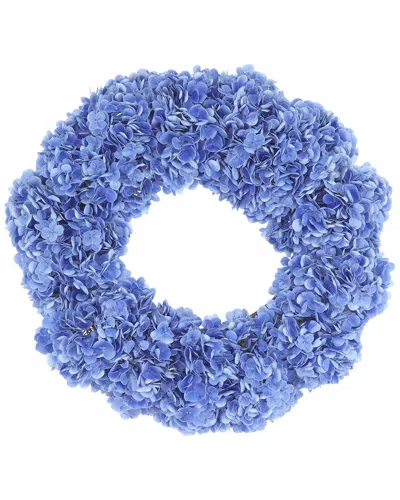 Creative Displays Handmade Faux 24in Real Touch Hydrangea Wreath In Purple