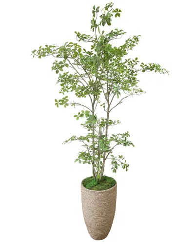 Creative Displays Handmade Faux Bonsai Tree In Strawgrass Planter In Green